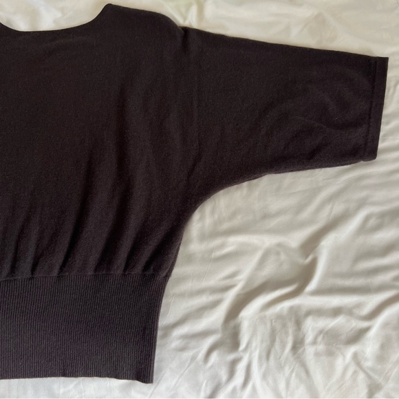 Vintage Katherine Kelly Chocolate Brown Cashmere Dolman Sweater Size Large - Picture 8 of 16